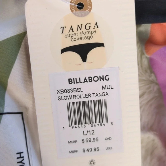 Billabong Slow Roller Tanga Bikini Bottoms New With Tags, Protector - Picture 7 of 7